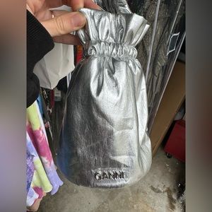 Ganni Silver Perfect Purse